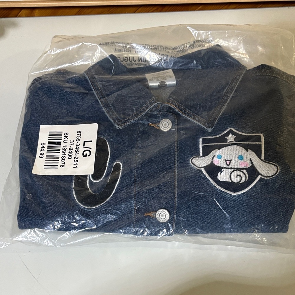 NWT Sanrio Cinnamoroll x Aéropostale Embroidered Denim Jacket -